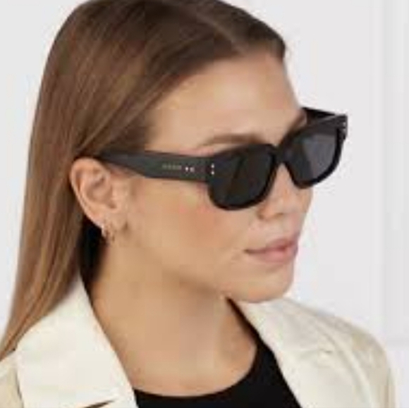 GUCCI GG1531SK 001 BLACK GREY SUNGLASSES NEW - Picture 6 of 16